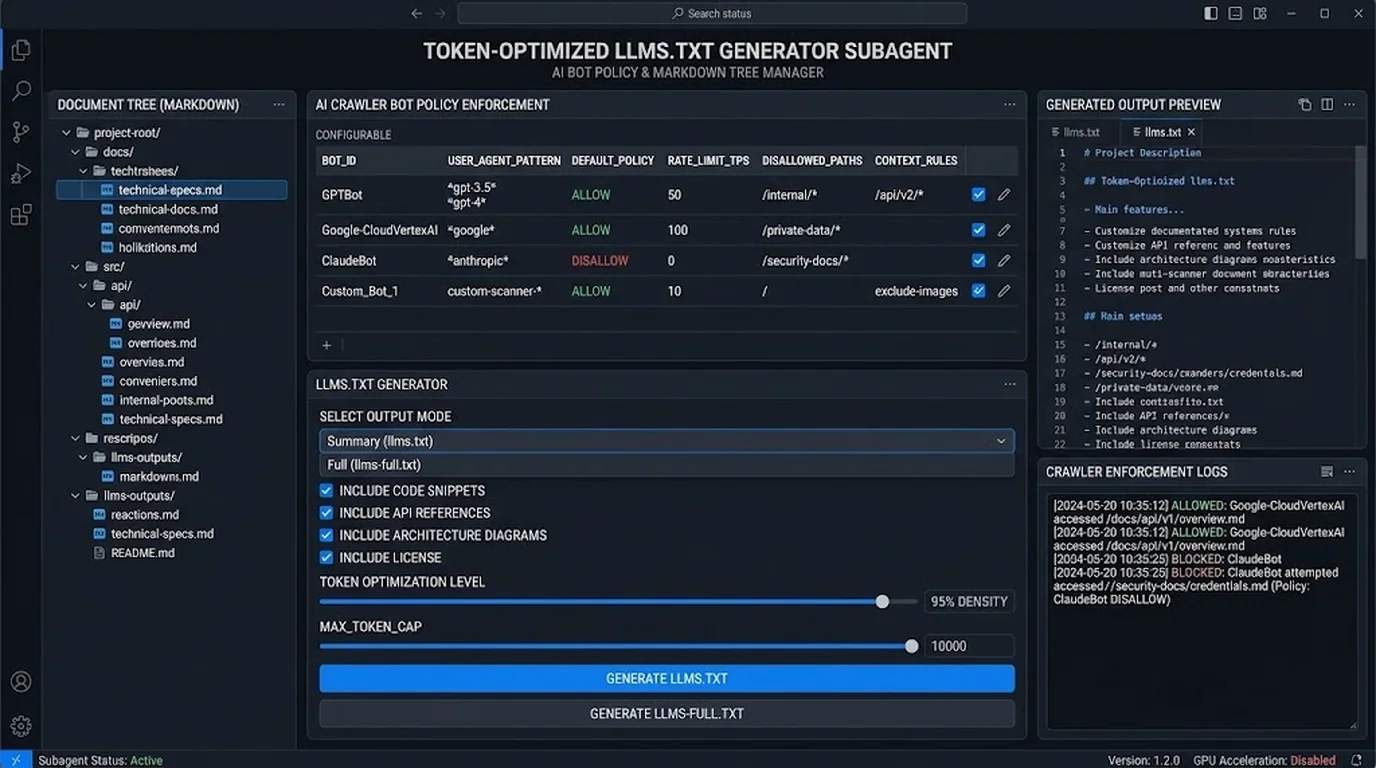 Specialist Subagent: LLMs.txt Architecture Autonomous Subagent Architecture & Mission Vector
